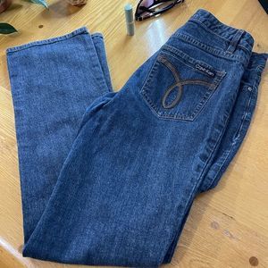 - #1 Calvin Klein high rise boot cut mom jeans